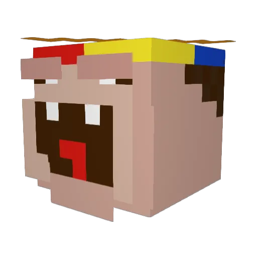 S1RCHS Minecraft avatar head, 3D render