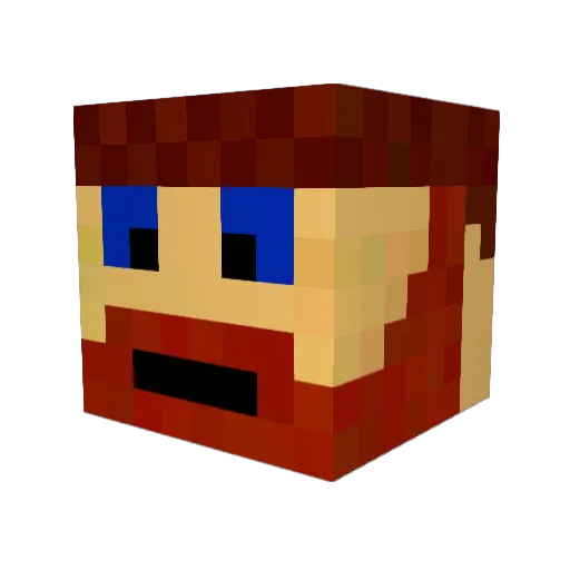 S1VART Minecraft avatar head, 3D render