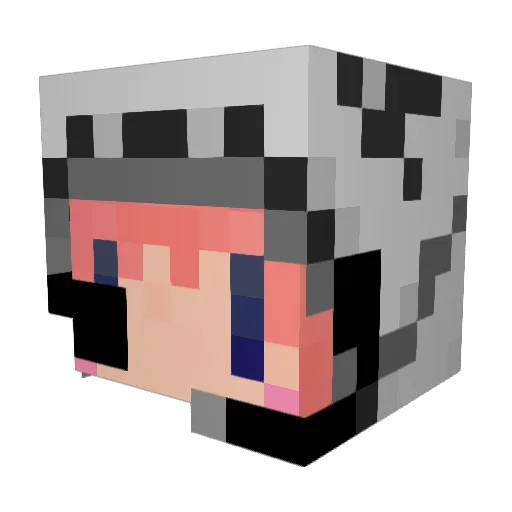 S1ZUKU Minecraft avatar head, 3D render