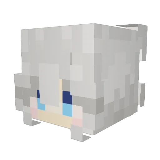 S1_n3 Minecraft avatar head, 3D render