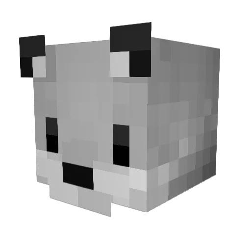S1lk08 Minecraft avatar head, 3D render