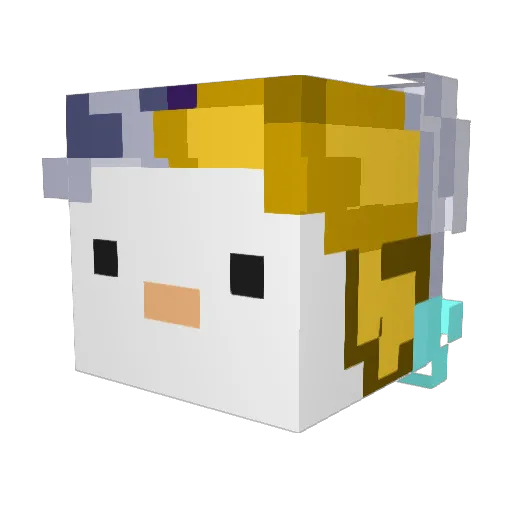 S1lliest_Goose Minecraft avatar head, 3D render
