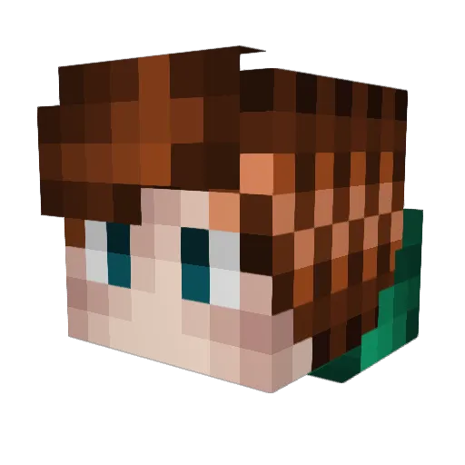 S1llr Minecraft avatar head, 3D render