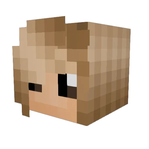 S1mCa Minecraft avatar head, 3D render