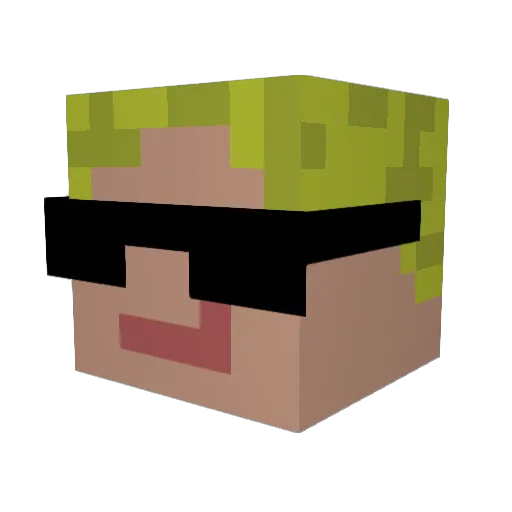 S1mpanzeeKing Minecraft avatar head, 3D render
