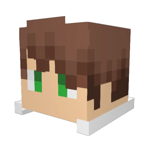 S1mplyR3ckless Minecraft avatar head, 3D render