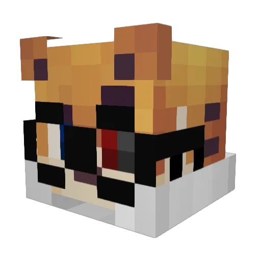 S1nan Minecraft avatar head, 3D render
