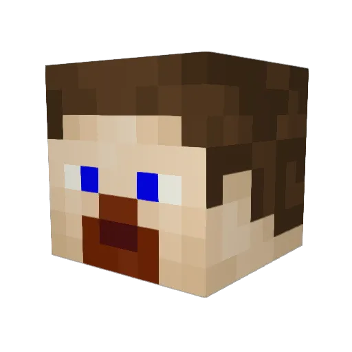 S1owride Minecraft avatar head, 3D render