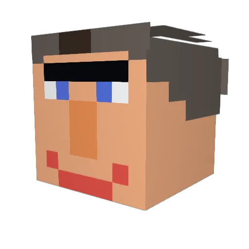 S1urp Minecraft avatar head, 3D render