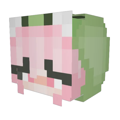S1yuuc Minecraft avatar head, 3D render