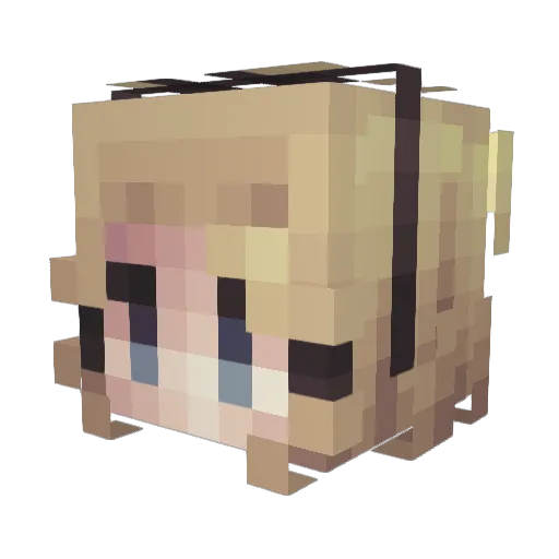 S2HotchiPotatoS2 Minecraft avatar head, 3D render