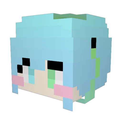 S2UN1S2 Minecraft avatar head, 3D render