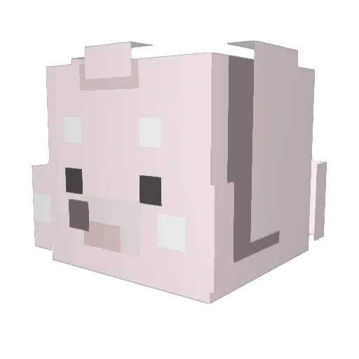 S2jelly Minecraft avatar head, 3D render