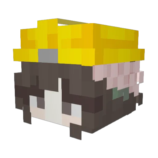S2nana Minecraft avatar head, 3D render