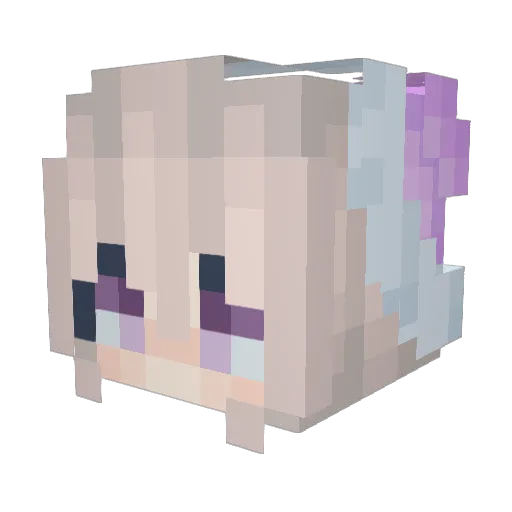 S33Yuh Minecraft avatar head, 3D render