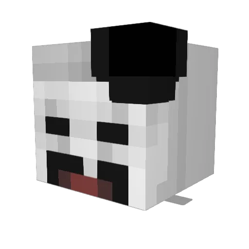 S3BA420 Minecraft avatar head, 3D render