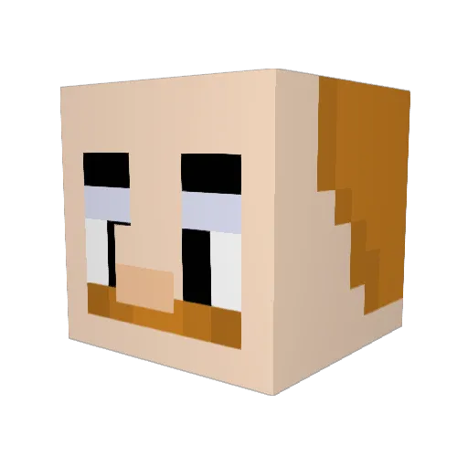 S3EK_ Minecraft avatar head, 3D render
