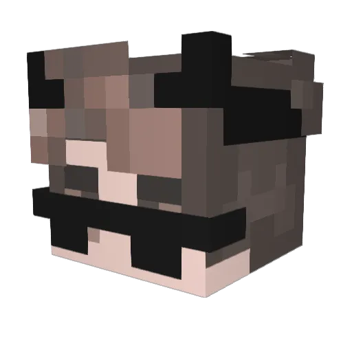 S3LUGg Minecraft avatar head, 3D render