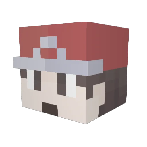S3NDMAN Minecraft avatar head, 3D render
