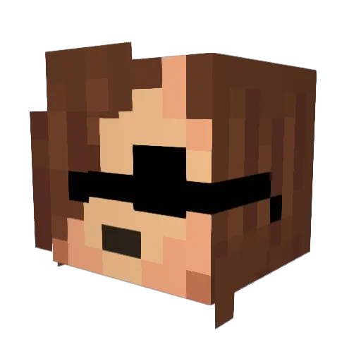 S3NY Minecraft avatar head, 3D render