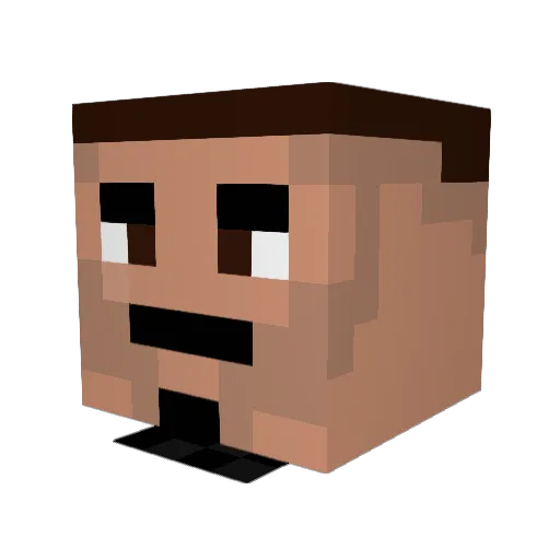 S3RG3N Minecraft avatar head, 3D render