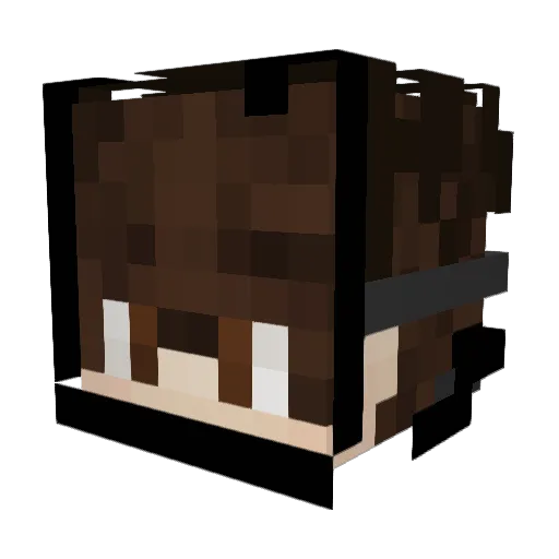 S3RN3 Minecraft avatar head, 3D render