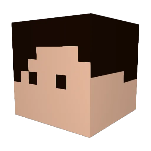 S3kuto Minecraft avatar head, 3D render