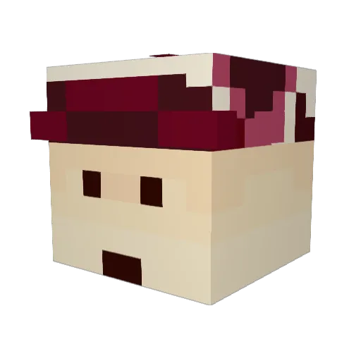 S3lune Minecraft avatar head, 3D render