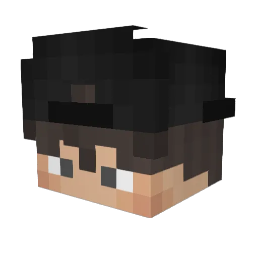 S3ndath Minecraft avatar head, 3D render