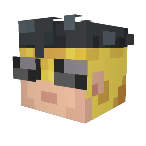 S3nster_Mark Minecraft avatar head, 3D render