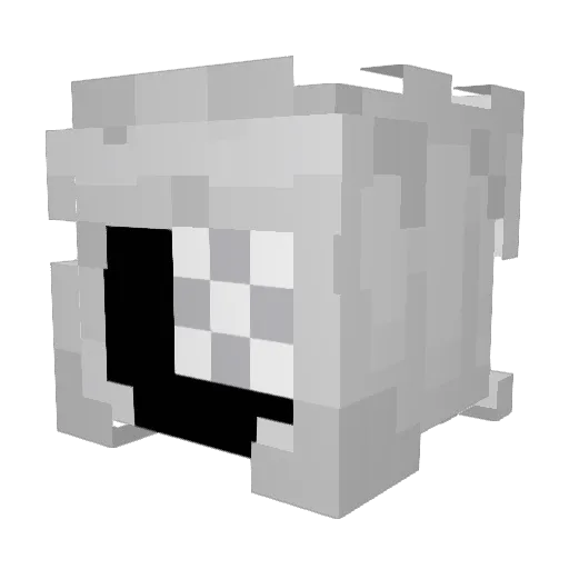 S3rber Minecraft avatar head, 3D render