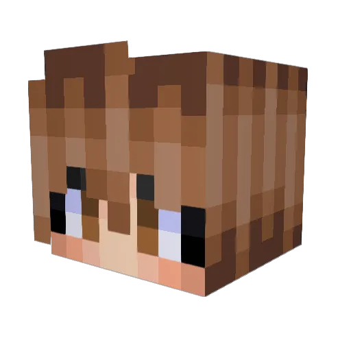 S3rgas Minecraft avatar head, 3D render