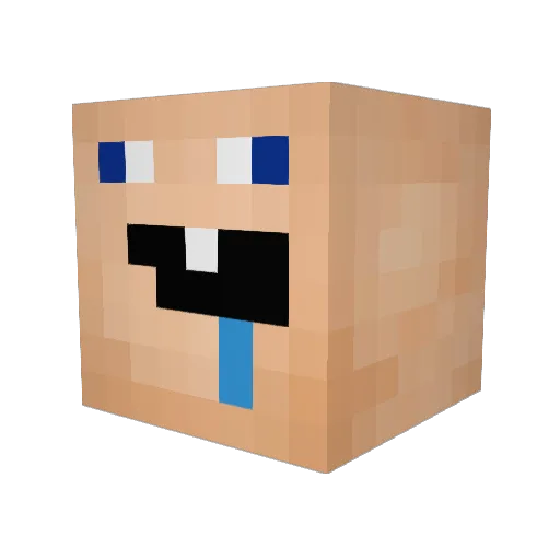 S3ttra Minecraft avatar head, 3D render