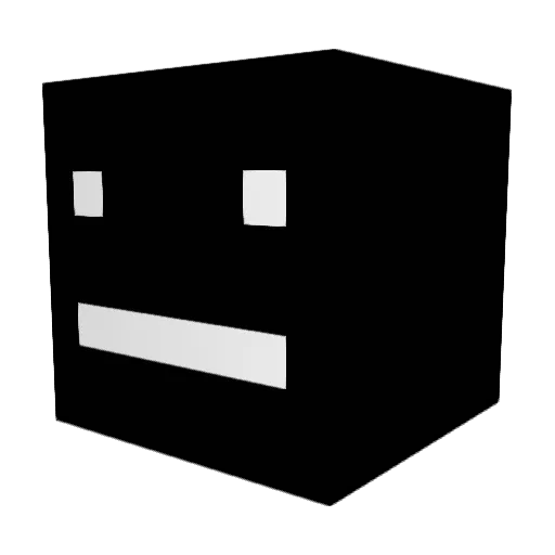 S444ULL Minecraft avatar head, 3D render