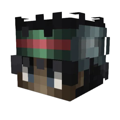 S4DIIK Minecraft avatar head, 3D render