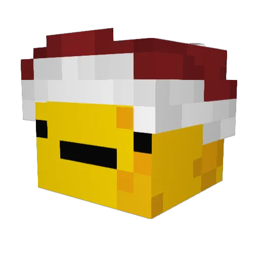 S4F1RA Minecraft avatar head, 3D render