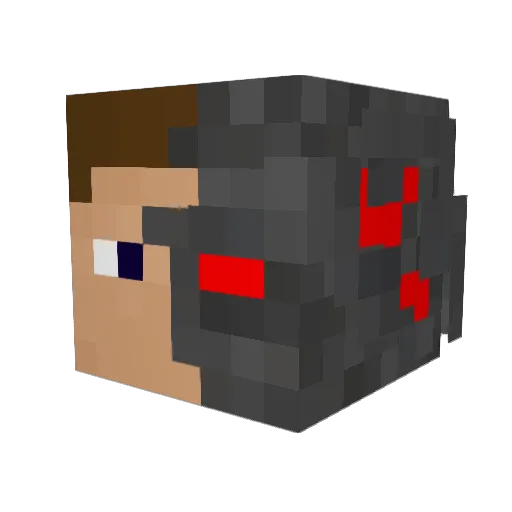 S4FYR3 Minecraft avatar head, 3D render