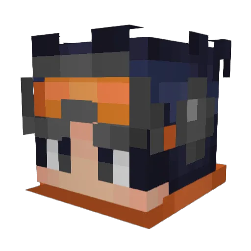 S4KUY4 Minecraft avatar head, 3D render