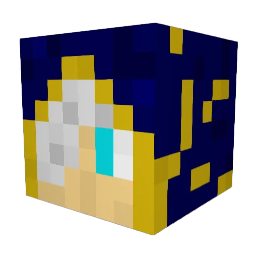 S4MUR41_ Minecraft avatar head, 3D render
