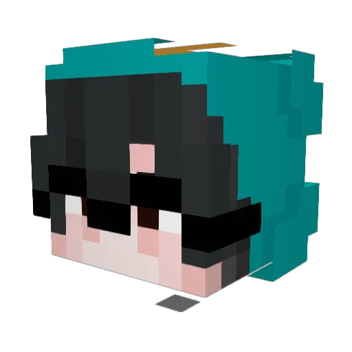 S4M_11 Minecraft avatar head, 3D render