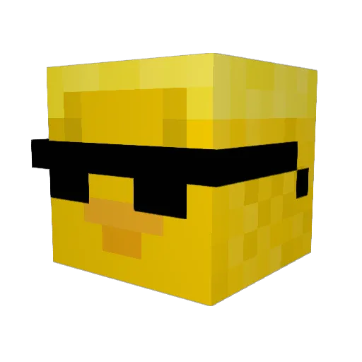 S4M_1_AM Minecraft avatar head, 3D render
