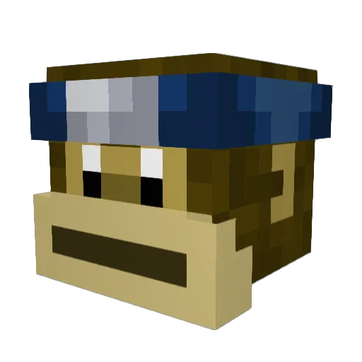 S4UN Minecraft avatar head, 3D render