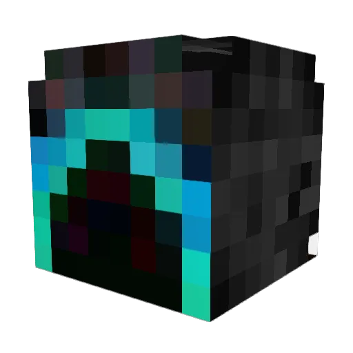 S4cret07 Minecraft avatar head, 3D render