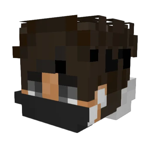 S4crxd Minecraft avatar head, 3D render