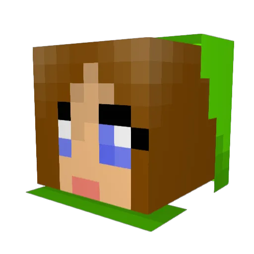 S4hhz Minecraft avatar head, 3D render