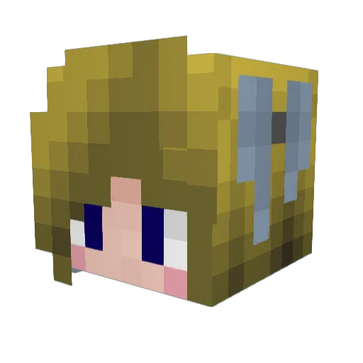 S4kur4Ch4n Minecraft avatar head, 3D render
