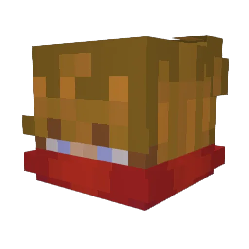 S4lute Minecraft avatar head, 3D render