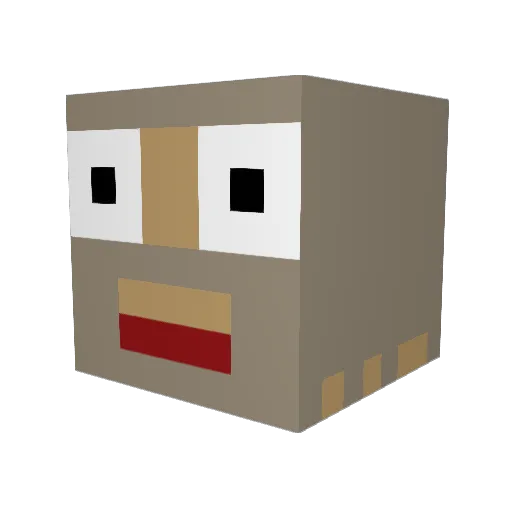 S4lv0_17 Minecraft avatar head, 3D render