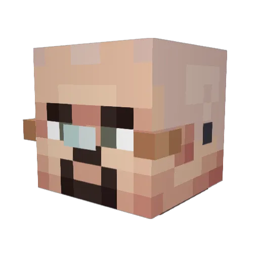 S4neZ Minecraft avatar head, 3D render