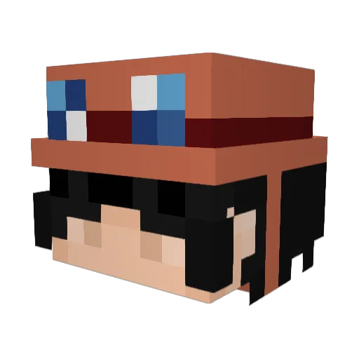 S4nnyy Minecraft avatar head, 3D render